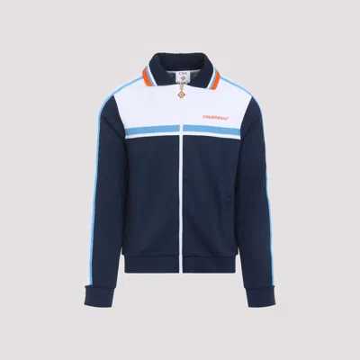 Casablanca Ribbed Collar Side Pockets Track Jacket In Multi