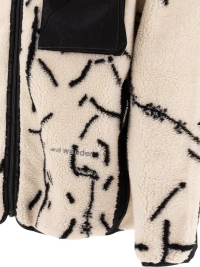 And Wander Patterned Fleece Zip-up Jacket