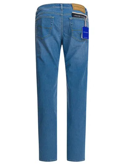 Jacob Cohen Cotton-blend Straight-leg Jeans In Blue