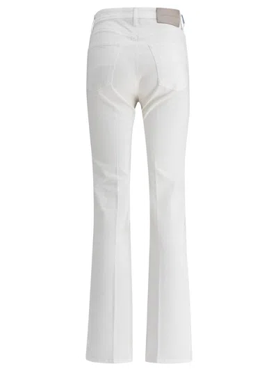 Jacob Cohen Five-pocket Flare Jeans In White
