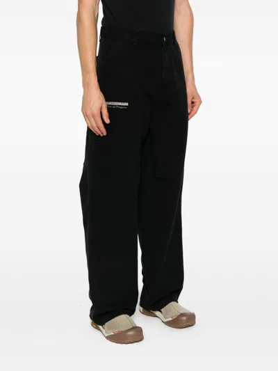 Carhartt Wip Pre Og Single Knee Graphic Trousers In Black