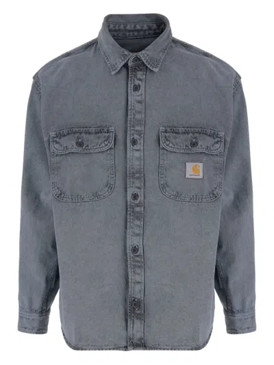 Carhartt Wip Pre Tigan Denim Cotton Shirt In Blue