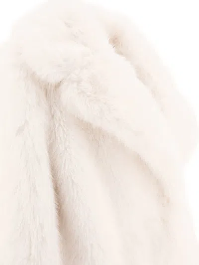 Bb Couture Koons Double-breasted Faux Fur Coat In Neutral