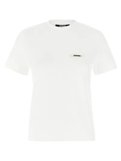 Jacquemus Grosgrain Short Sleeve T-shirt In White
