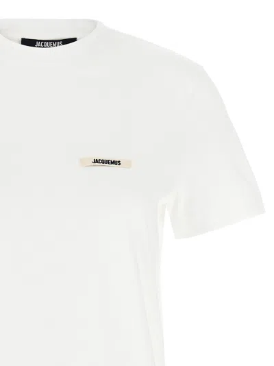 Jacquemus Grosgrain Short Sleeve T-shirt In White