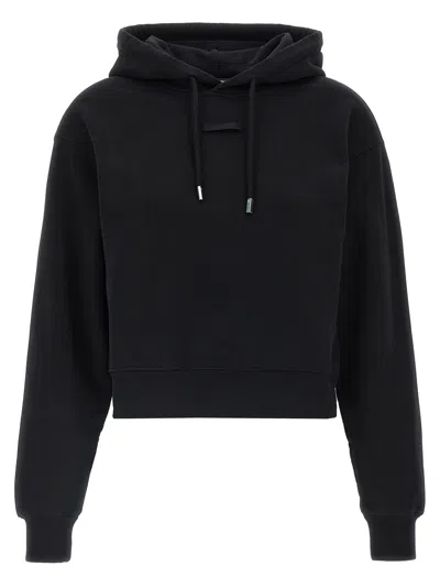 Jacquemus Le Grosgrain Logo Cotton Fleece Crop Hoodie
