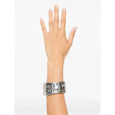 Jean Paul Gaultier Leather Bracelets In Metallic