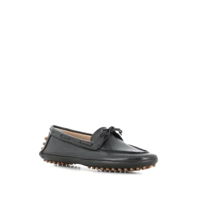 Le Monde Beryl Black Driver Slip-on Loafers In Black