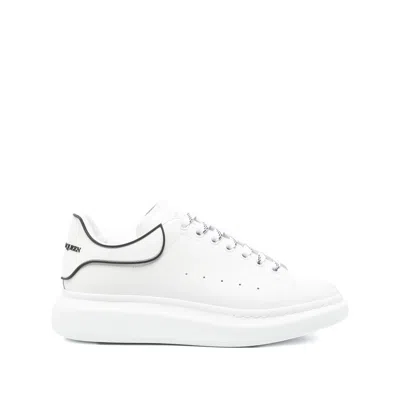 Alexander Mcqueen White Sneakers With Logo Lettering On The Rear And Oversize Sole In Leather Man