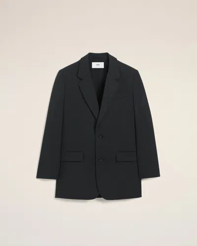 Ami Alexandre Mattiussi Black Wool Loose Double Breasted Jacket