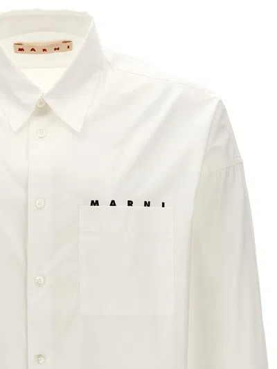 Marni White Printed Shirt In White