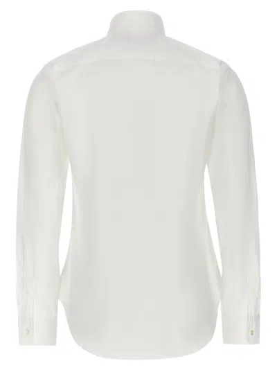 Polo Ralph Lauren Slim-fit Cotton Poplin Shirt With Logo Embroidery In White