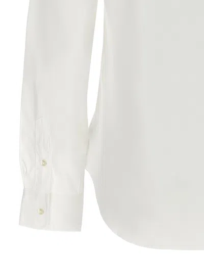 Polo Ralph Lauren Slim-fit Cotton Poplin Shirt With Logo Embroidery In White