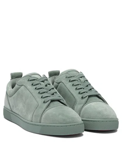 Christian Louboutin Junior Suede Round Toe Low-top Sneakers