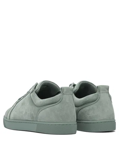 Christian Louboutin Junior Suede Round Toe Low-top Sneakers
