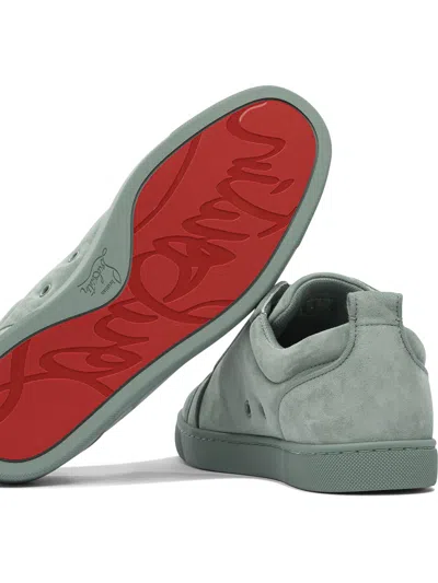 Christian Louboutin Junior Suede Round Toe Low-top Sneakers
