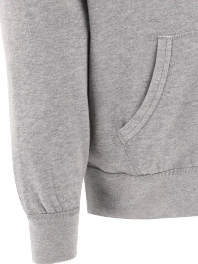 Polo Ralph Lauren Hooded Sweatshirt With Drawstring And Pocket In Gray