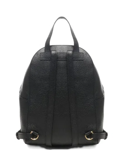 Coccinelle Minimalist Zip-closure Backpack With External Pocket In Black