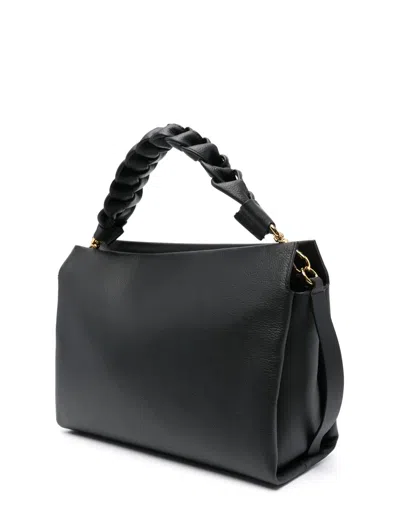 Coccinelle Medium Boheme Braided-handle Tote Bag In Black