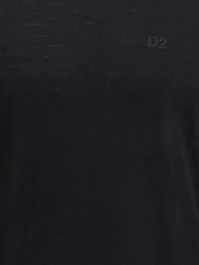 Dsquared2 Wool Turtleneck Sweater Sweaters And Cardigans Black In Black