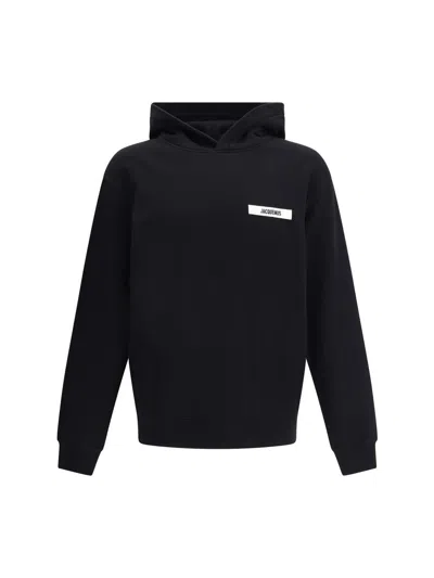 Jacquemus Gros-grain Hoodie In Black
