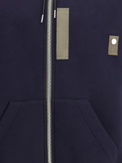 Sacai Oversize Hoodie In Blue