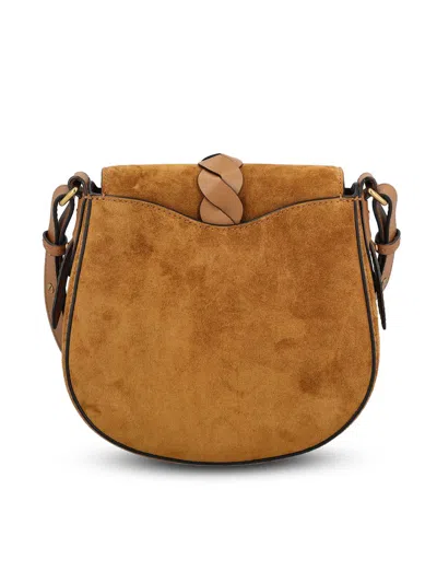 Isabel Marant Altay Braided-suede Satchel In Brown
