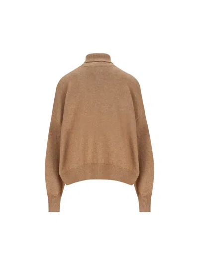 Isabel Marant Étoile Isabel Marant Etoile Camel Cotton Blend Oversize Nasha Sweater In Brown