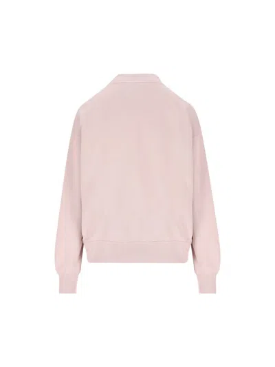 Isabel Marant Étoile Pink Cotton Blend Moby Logo Sweatshirt In Pink