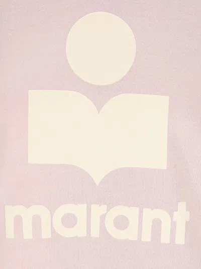 Isabel Marant Étoile Pink Cotton Blend Moby Logo Sweatshirt In Pink