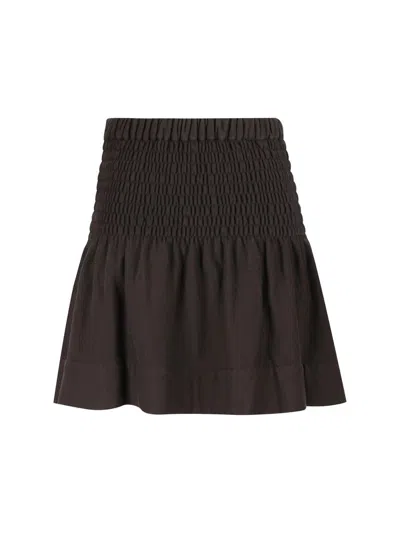 Isabel Marant Étoile Isabel Marant Etoile Charcoal Cotton Pacifica Mini Skirt In Brown