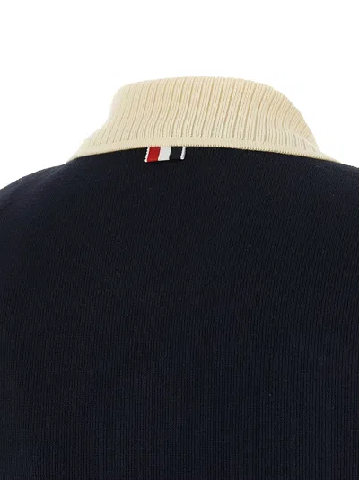 Thom Browne Collared Dress With Short Sleeves In Black