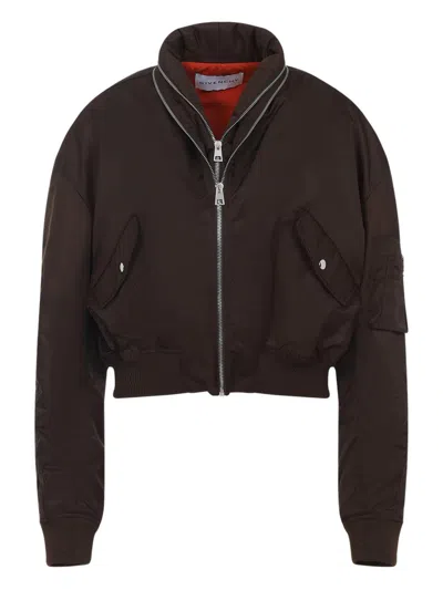 Givenchy Cropped Flap Pocket Jackets With High Collar