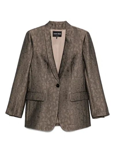 Giorgio Armani Textured Fabric Tailored Jacket