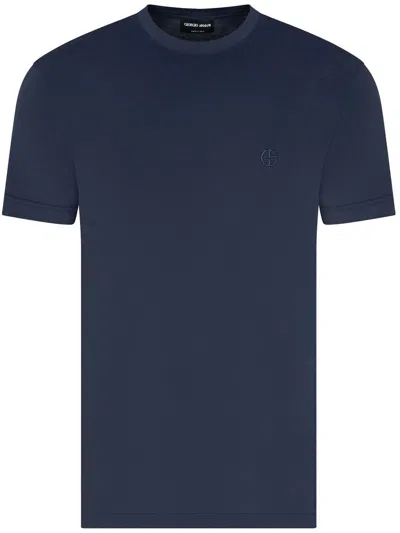 Giorgio Armani Embroidered-logo Cotton T-shirt