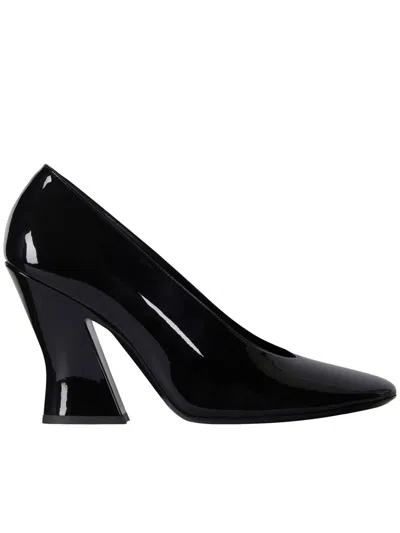 Givenchy Sculpted Heeled Mules In Patent Leather