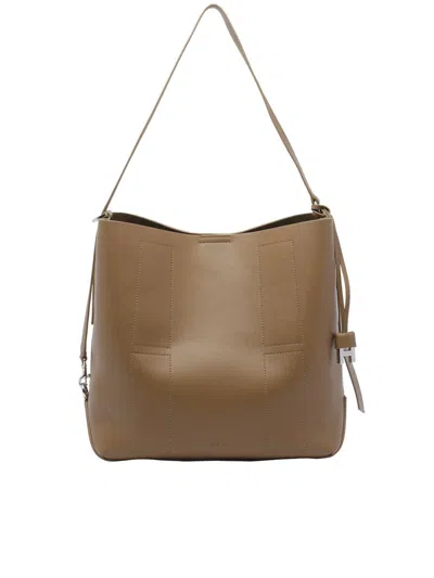 Hogan Shopper Shoulder Bag Top Handle In Brown