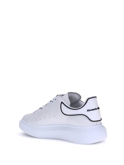 Alexander Mcqueen White Sneakers With Logo Lettering On The Rear And Oversize Sole In Leather Man In White