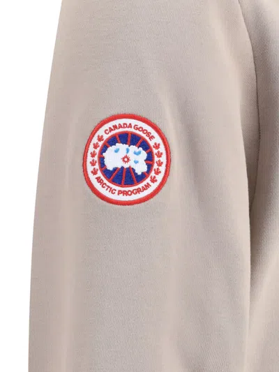 Canada Goose Huron Patch-logo Hoodie In Neutral
