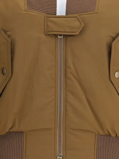 Chloé Women Nylon Bomber Jacket In Brown
