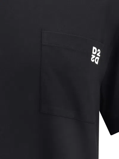 Dsquared2 Bi Pack Tee Reg Fit In Black