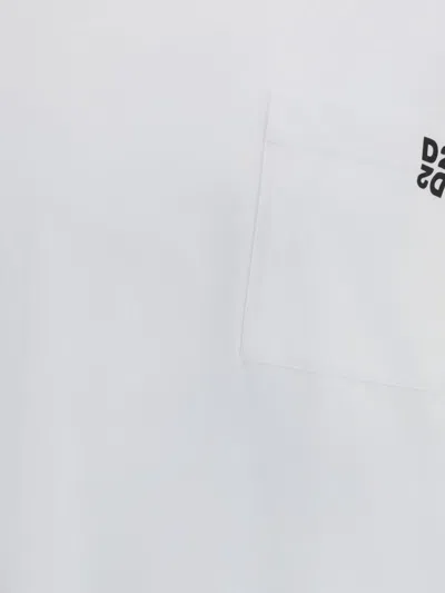 Dsquared2 Black And White Set Of Two T-shirts With Logo On The Front In Cotton Man In White