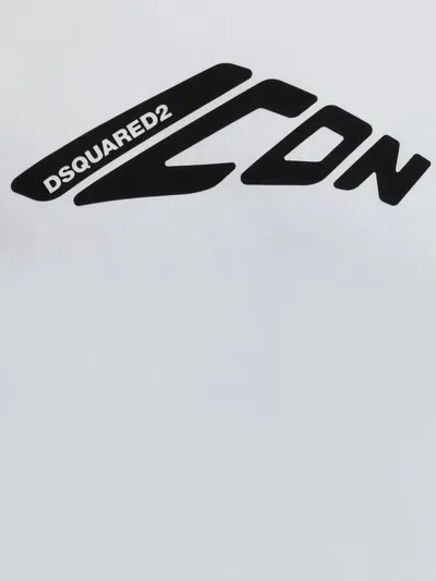 Dsquared2 Cotton Crew Neck T-shirt With Short Sleeves In Regular Fit In White