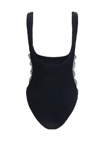 Hunza G Sculpting Support Swimsuit With Crossed Cut-out Panels