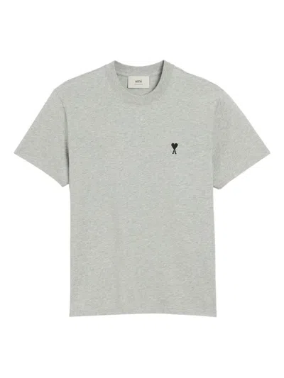 Ami Alexandre Mattiussi Ami Paris T-shirt Ami De Coeur Grey In Cotton Men In Gray