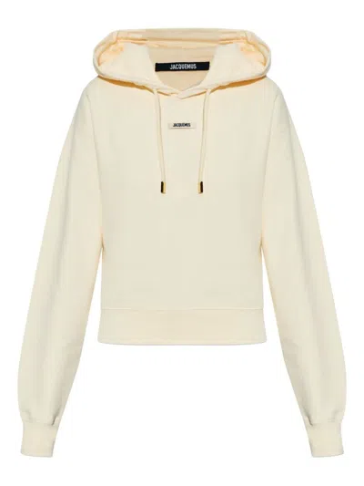 Jacquemus Le Hoodie Gros Grain Clothing In Neutral