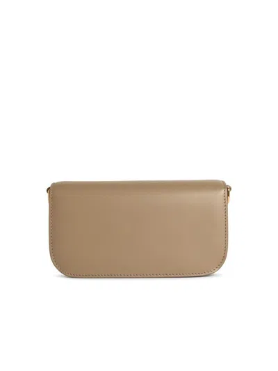 Dolce & Gabbana 3.5 Leather Taupe Crossbody Bag In Nude