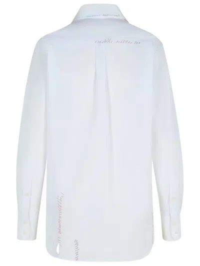 Marni Cotton Shirt With Chest Pocket And Structured Collar In White