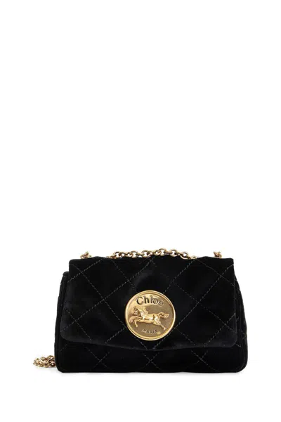Chloé Velvet Small Heritage Bag
