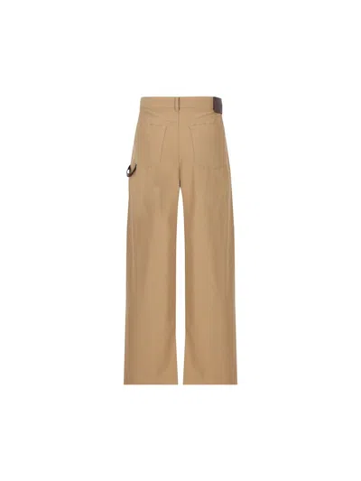 Loewe Men Carpenter Cotton Trousers In Brown